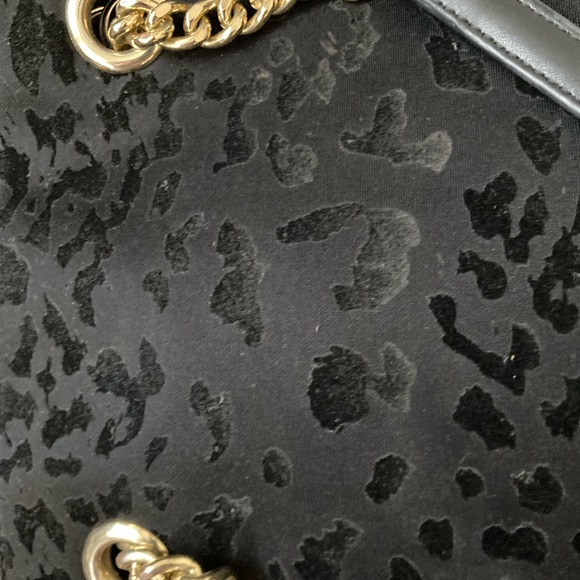 Calvin Klein black velvet animal spotted purse - Picture 6 of 12